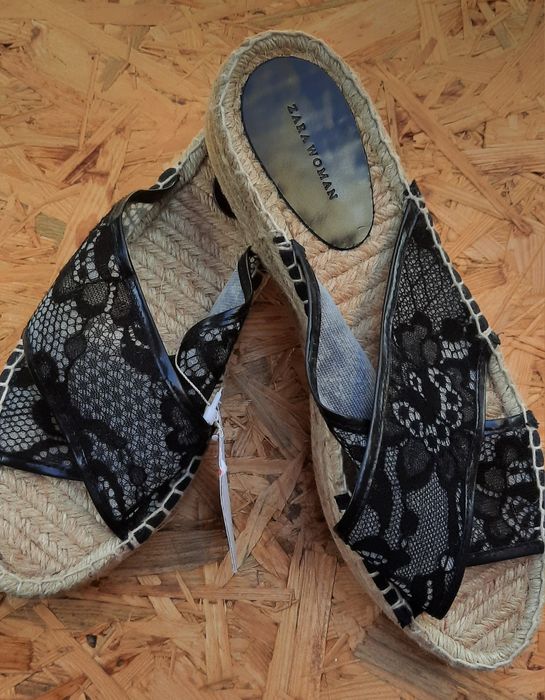 Klapki na platformie Zara 41