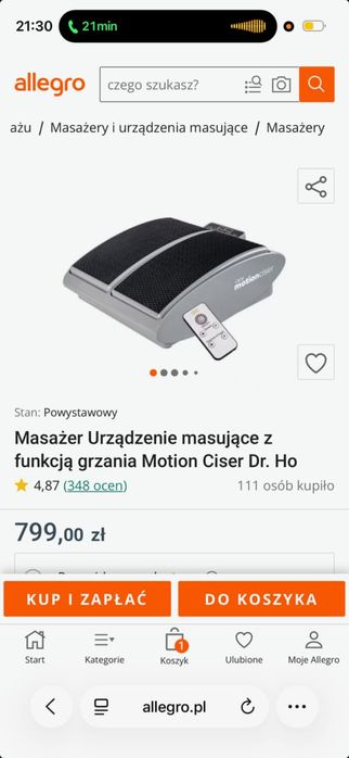 Urzadzenie masujace z funkcja grzania Motion Ciser