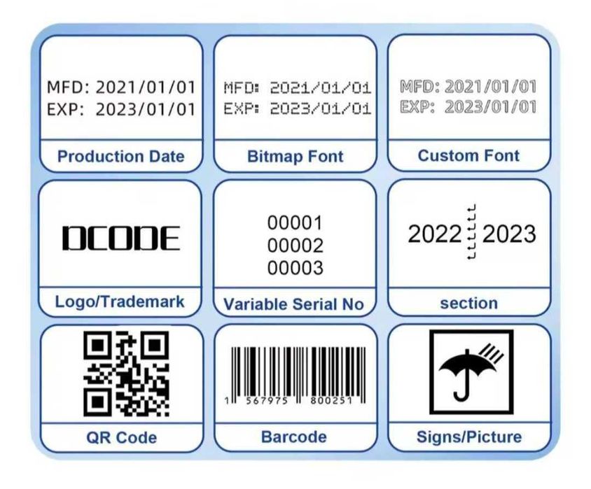 Картридж DCODE 254 для ручного принтера маркіратора, чорний, 25,4мм