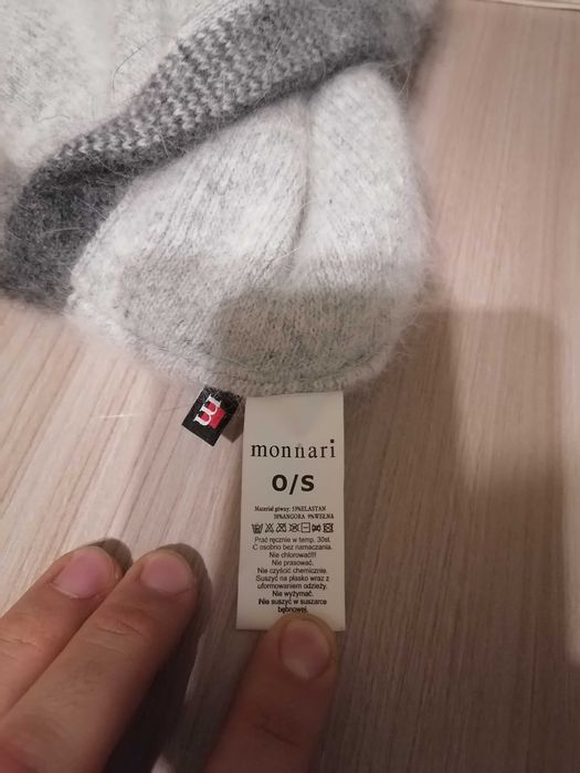 Beret damski siwy