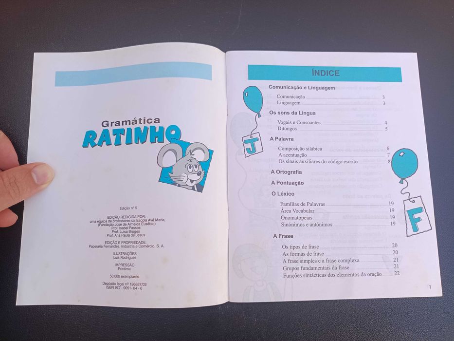 Livro "Gramática Ratinho", Prof. Isabel Passos