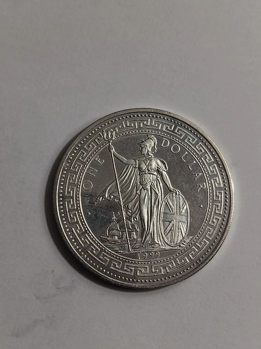 Moeda de dólar de 1999. Retorno de Macau à China