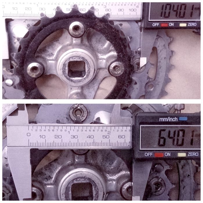 Шатуни SR SUNTOUR Taiwan 175 мм., bcd 104/64 Тайвань