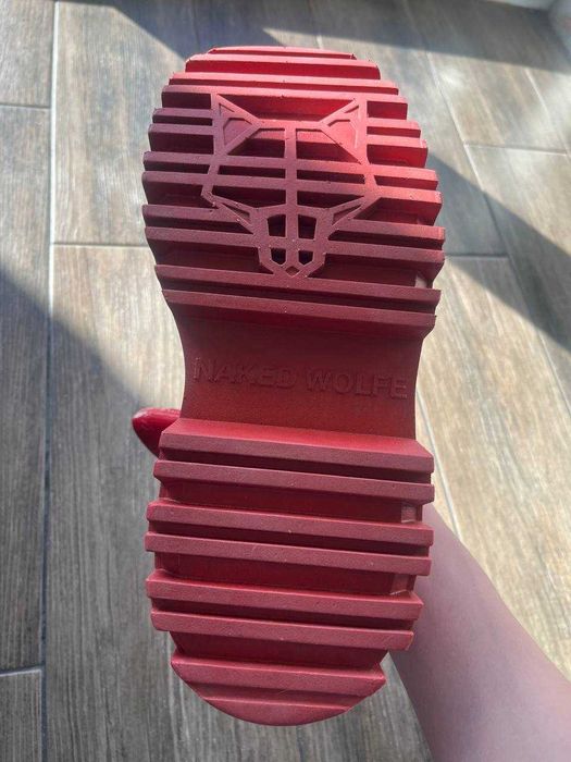 Чоботи Naked Wolfe platform boots червоні