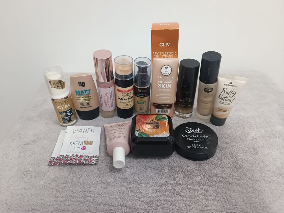 Zestaw podkładów sleek cliv revolution revlon hean profusion essence