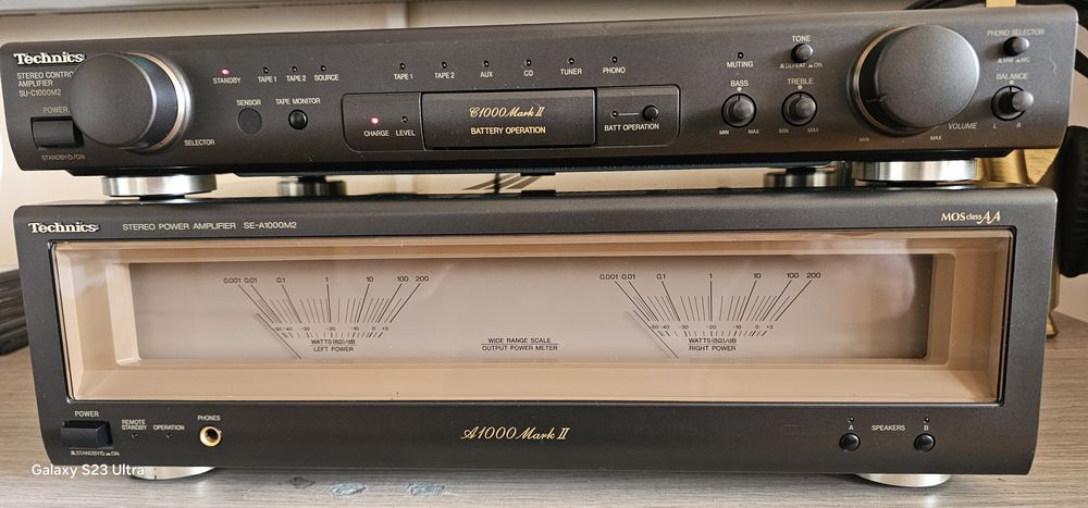 REZERWACJA Technics SE-A1000M2 wzm.mocy, SU-C1000M2 przedwzm.+oryg.pilot-idealny stan