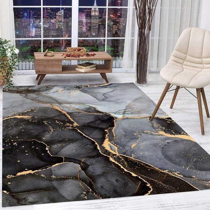 NOWY Dywan do Salonu Efekt 3D Nowoczesne Wzory Elegancki 180x250