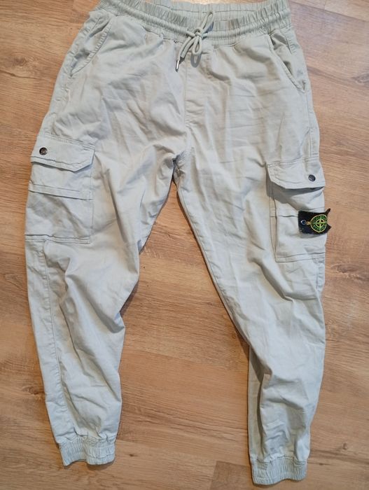 Stone island vintage cargo bawełniane spodnie męskie w stanie idealnym