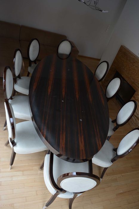 10 krzeseł skórzanych GIORGIO COLLETION + STÓŁ GRATIS