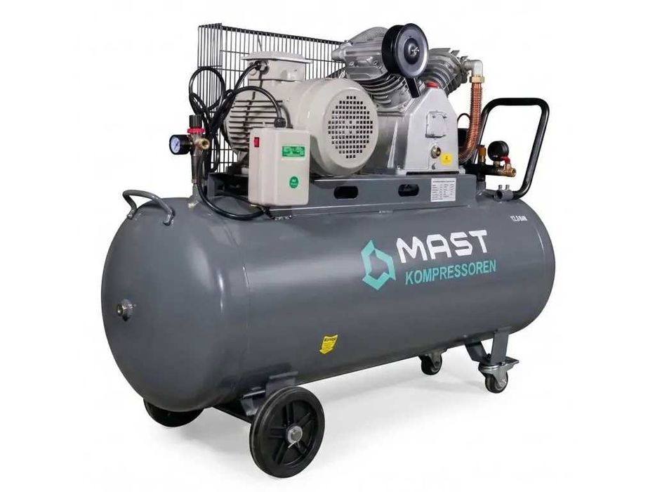 Поршневий компресор MAST VA90-200L (400V, 12.5 бар) | Поршневой компрессор ременной 200 л 380в 12.5 бар