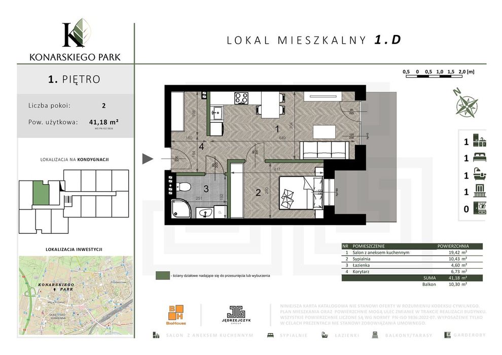 Mieszkanie 1.D | Konarskiego Park