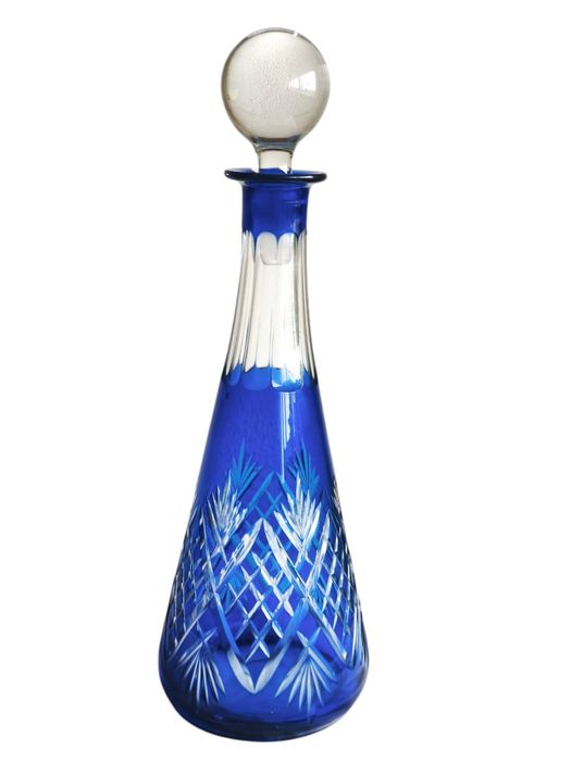 Garrafa de cristal lapidado