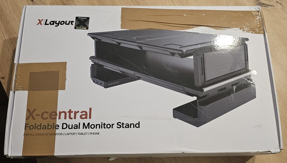 Skladany podwojny stojak pod monitor