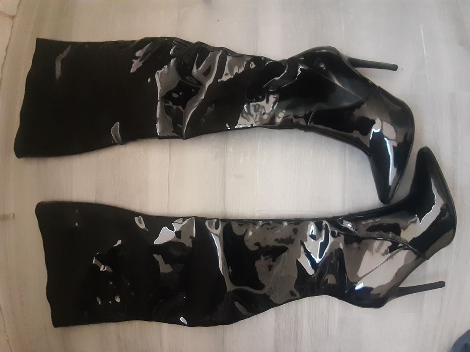 СЕКСІ лаковІ ботфорти стріпи