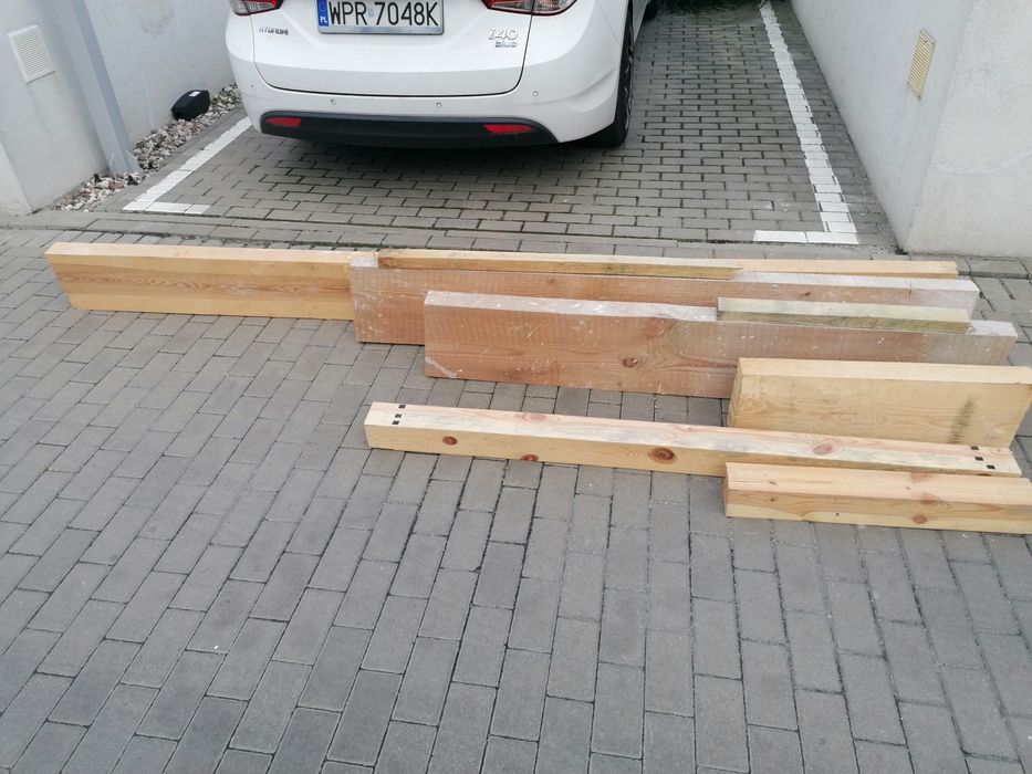 Belki drewniane sosnowe lite drewno