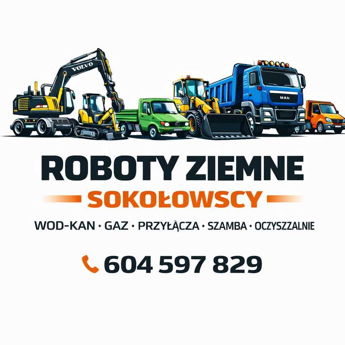 Przyłącz Usługi koparką Oczyszczalnia szambo Roboty ziemne utwardzenia