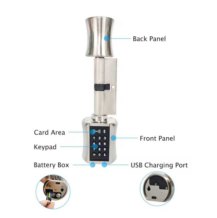 zamek elektroniczny TTlock, najem krótkoterminowy, C001C Cylinder Lock
