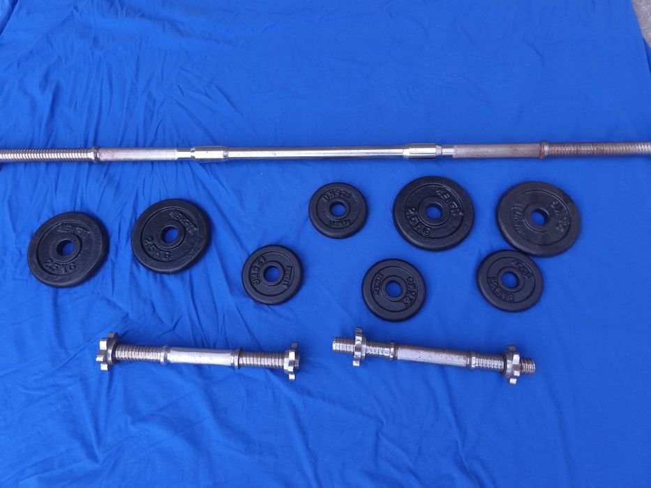 Barbell and Weight Plates for Strength Training476941889433784320