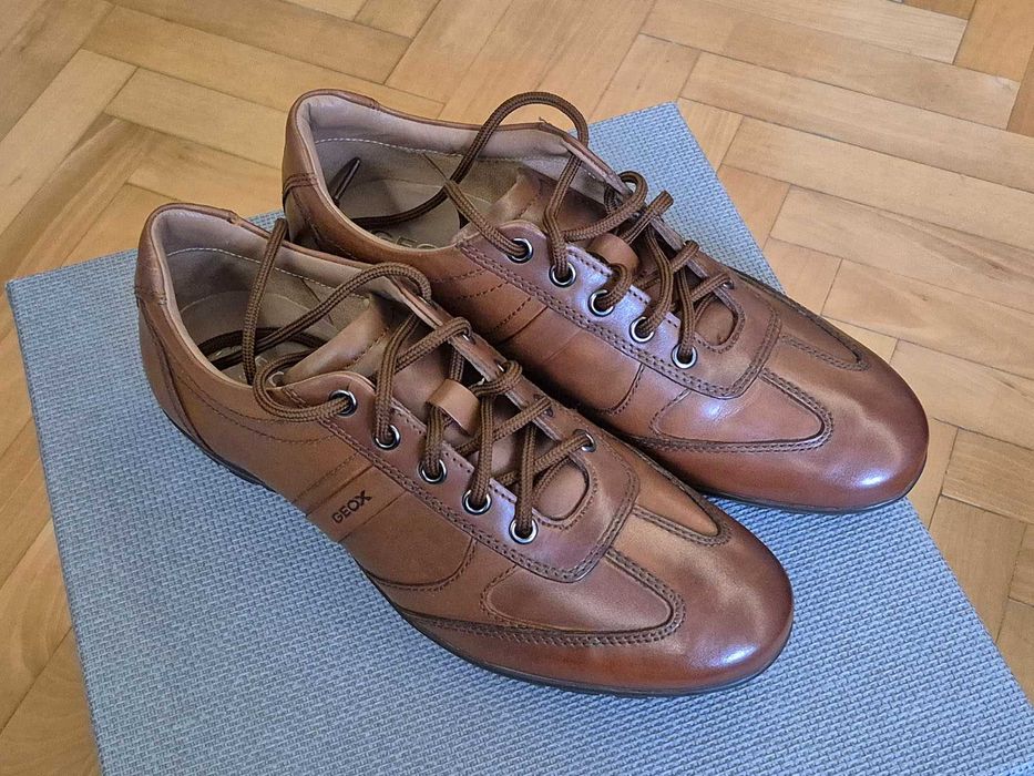 Buty firmy Geox. Męskie sneakersy. Koniakowe. Rozmiar 40. Nowe.