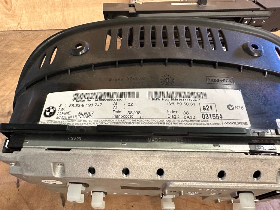 Conjunto completo idrive Radio Display control BMW E60 E61 320,525,530