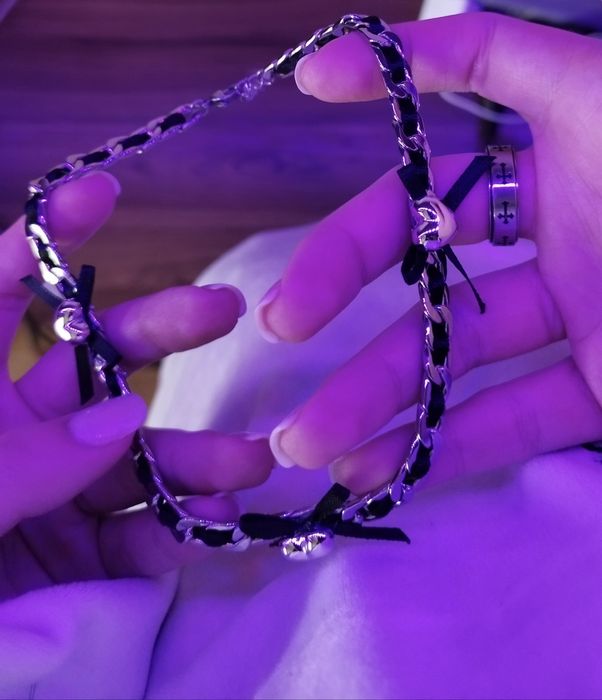 Чокер цепь на шею с бантиками