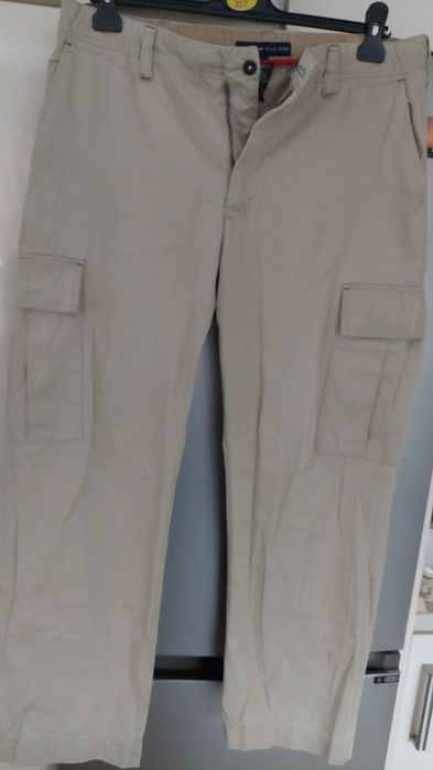 Beżowe spodnie bawełniane Tommy Hilfiger