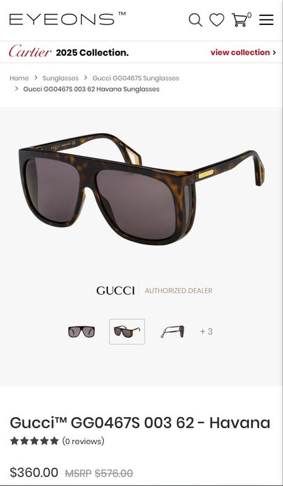 Очки GUCCI HAVANA. Оригинал. (GG0467S ).