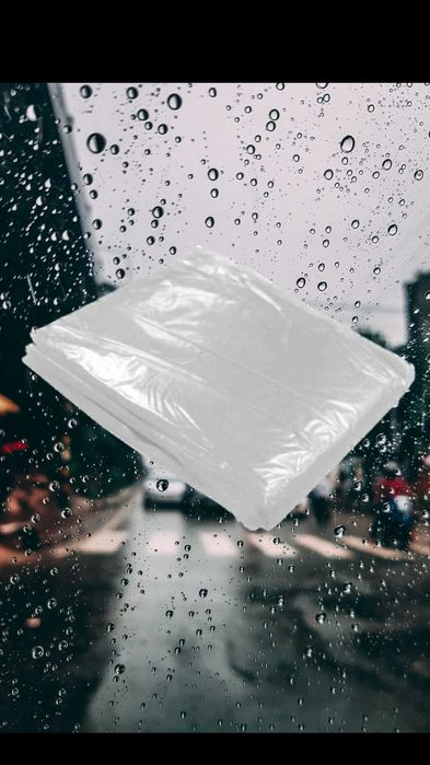 Płaszcz przeciwdeszczowy kieszonkowy peleryna (czerwony)