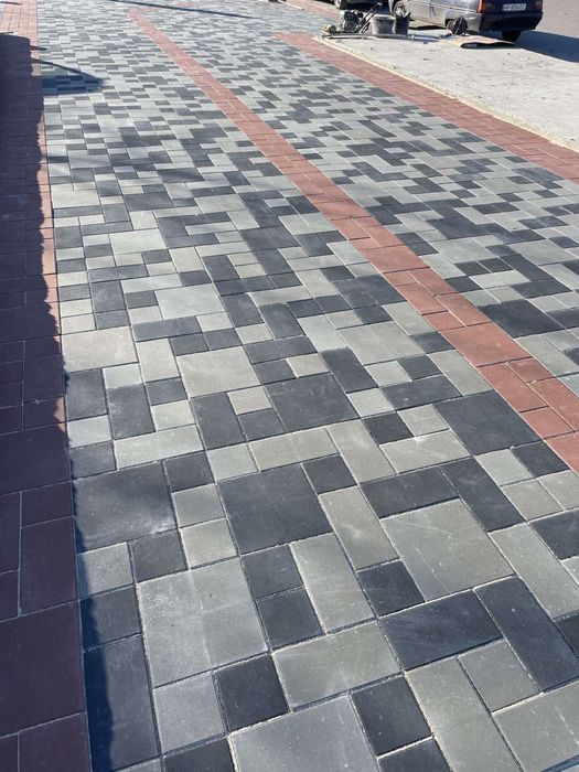 Плитка тротуарная. Бордюр . Водосток. Укладка