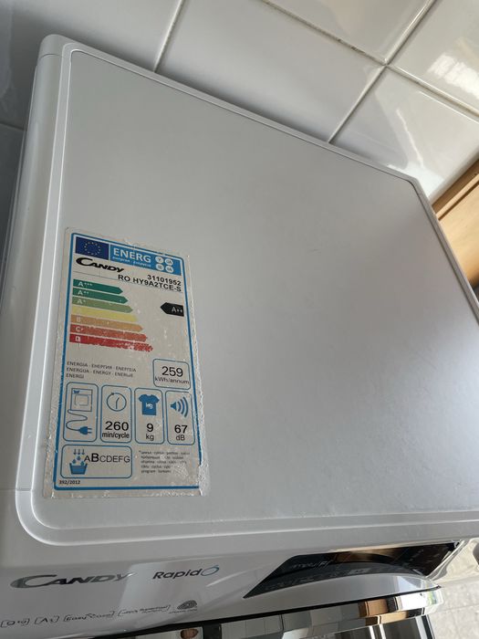 Título: Máquina de Secar Roupa Candy RapidÓ 9 kg – Wi-Fi – Excelente Estado