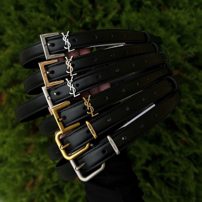 Жіночий вузький прошитий чорний ремінь / женский трендовый ремень