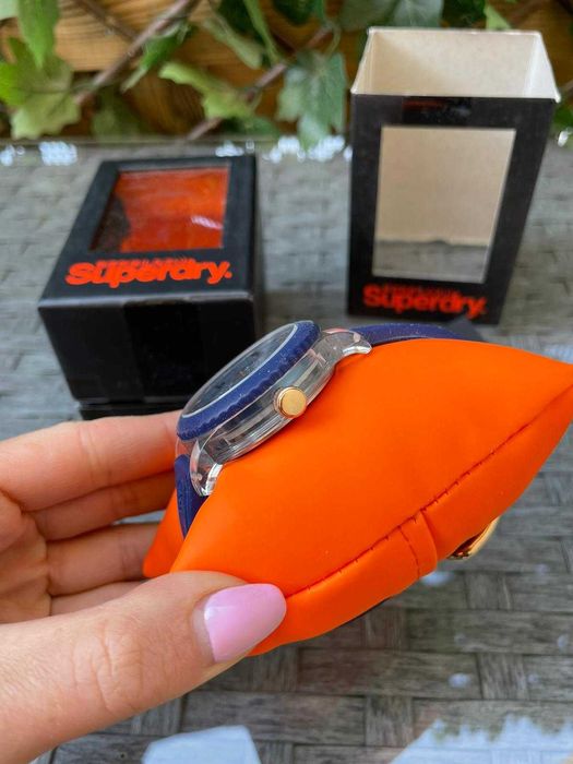 Niebieski Zegarek damski kobiecy  SuperDry Tokyo Shimmer Swarovski