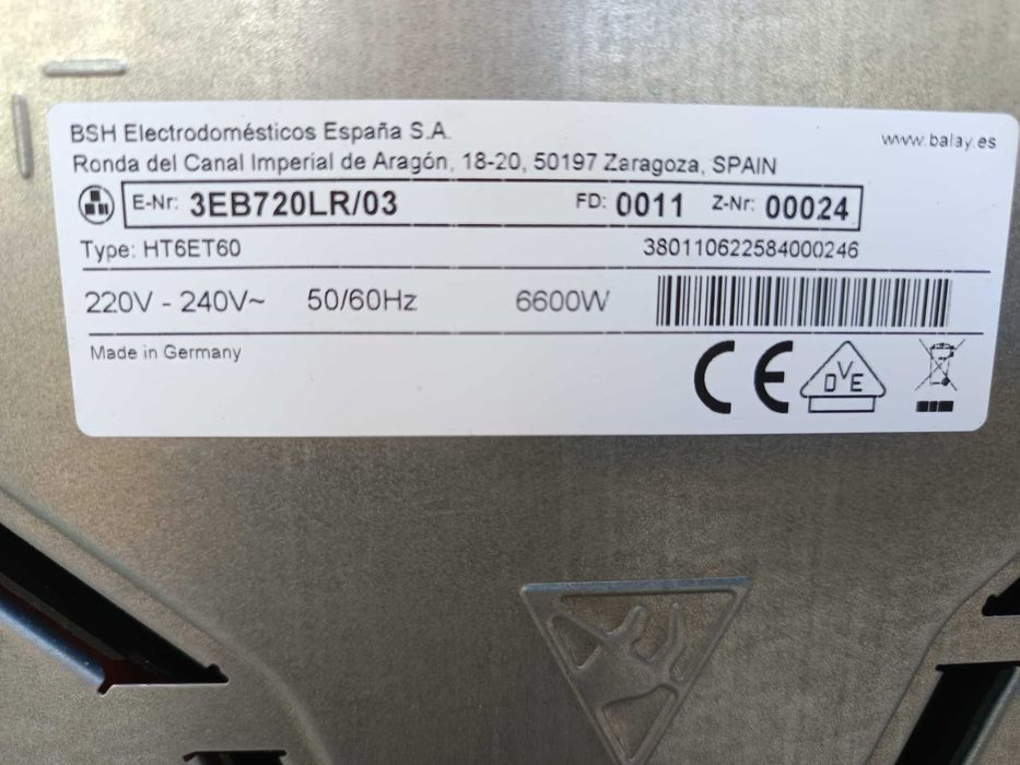 Placa Balay 3EB720LR se