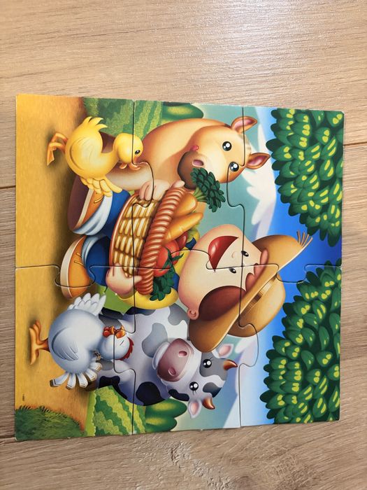 Puzzle zwierzatka na farmie 3 w 1, 3+