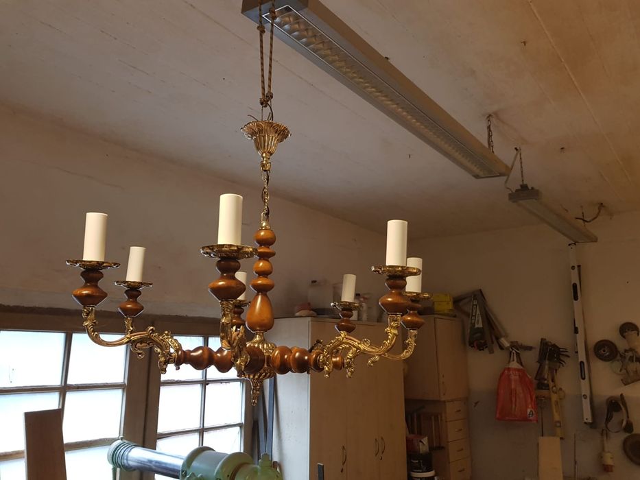 Żyrandol, lampa, antyk.