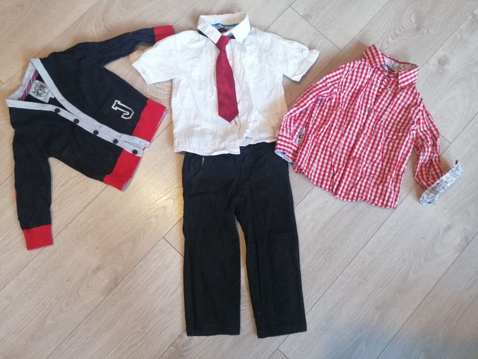 10. Zestaw paka ubrań dla chłopca r. 98 Next, H&M, Kaxs, Kappahl, Zara