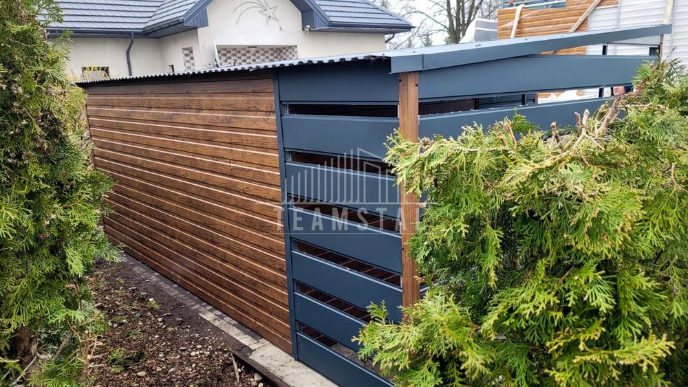 SCHOWEK - DOMEK OGRODOWY 4,5x2,5 + wiata drzwi + 2x okno   TS620