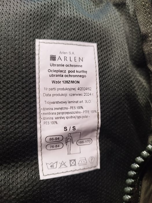 Ubranie ochronne 138/MON Gore-Tex kurtka S/S spodnie S/R