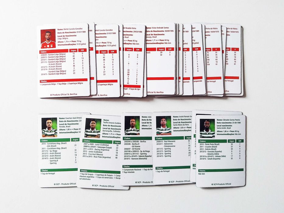 23 cards CARTAS MÁGICAS 2015-16 futebol | Record lote ou venda avulso