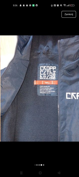 Męska granatowa kurtka zimowa z kapturem Cropp M NOWA