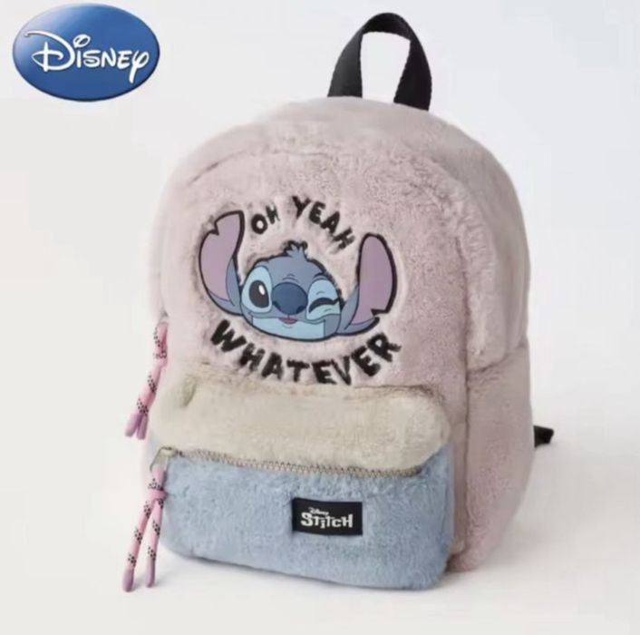 Рюкзак рожевий Стіч Disney / мягкий рюкзак Лило и Стич для девочки
