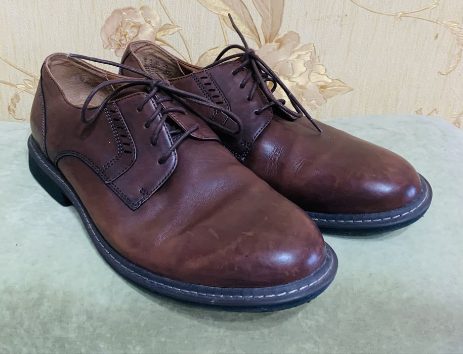 Фірмові шкіряні туфлі  дербі Clarks 43 р. устілка 28,5 см.