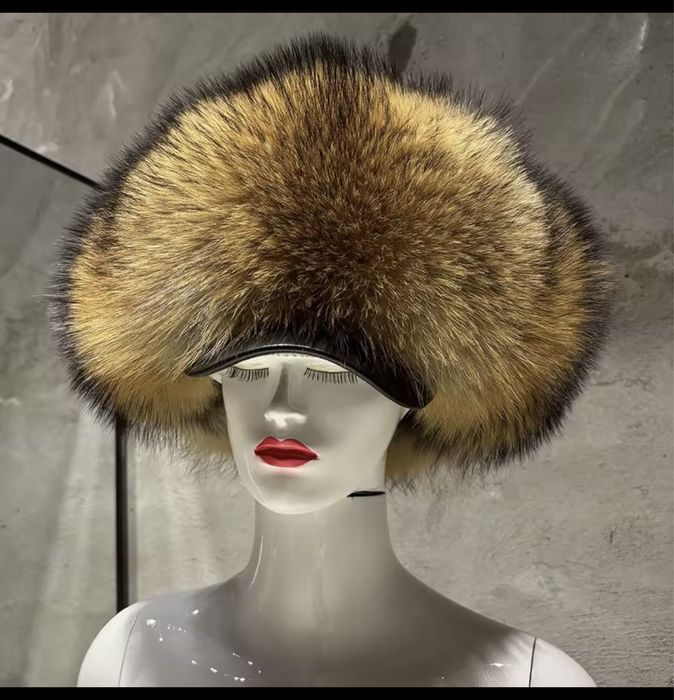 Kontantto czapka cala z naturalneho futra ciepla