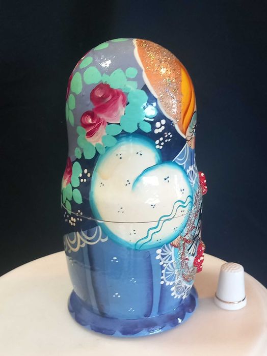 Matrioska de madeira com 5 peças