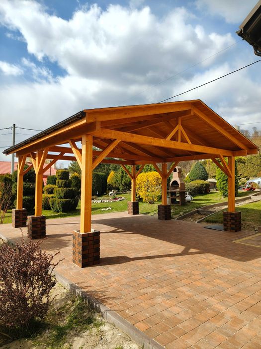 Wiata 6x5,9m Altana Garaż Producent Każdy wymiar Drewno KVH