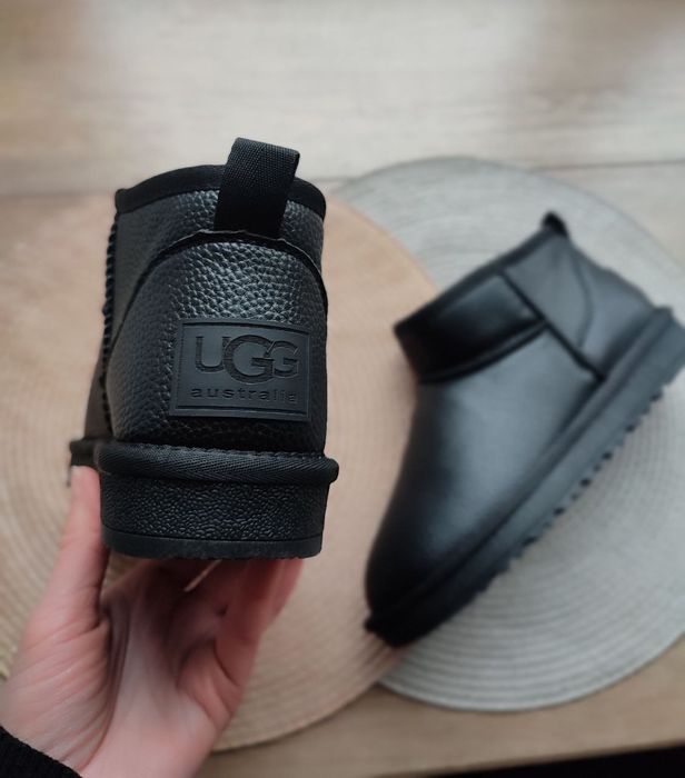 36-43р Ugg шкіряні замшеві угги уггі низькі натуральні черевики високі