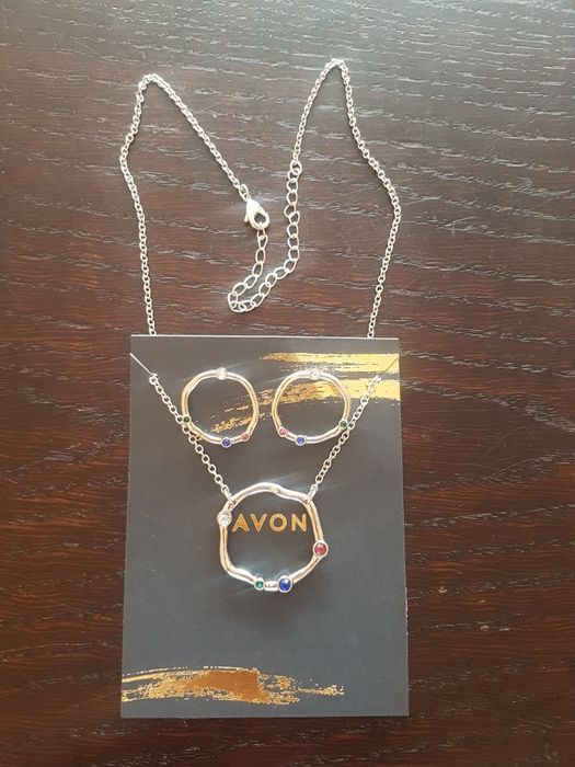 Avon komplet biżuterii Maki naszyjnik + kolczyki zestaw