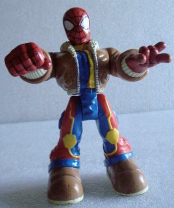 Boneco raro SpiderMan da Marvel com casaco de aviador vestido de 2003,