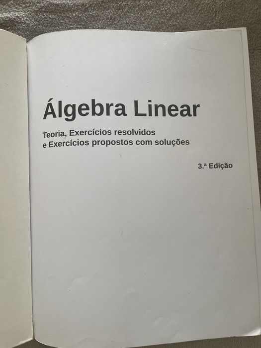 Livro Álgebra Linear - Escolar Editora