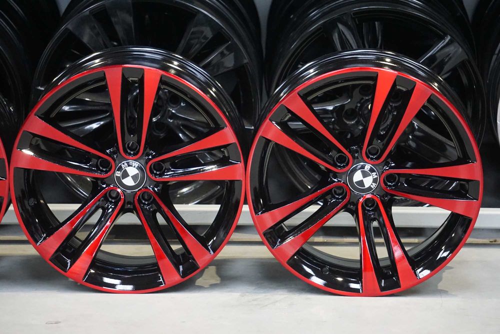 Alufelgi oryginał BMW 5x120 8Jx18 et34 cb72,6 czarne i red cnc